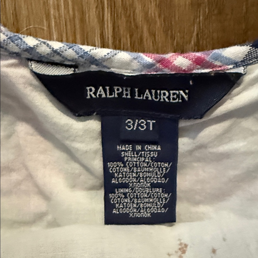 Ralph Lauren Plaid Sleeveless Dress Size 3T - Picture 3 of 4